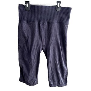 Ododos Butt Lifting High Waist Biker Legging Shorts XL-2XL Navy Blue Textured